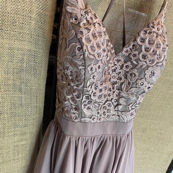 Women's PROMGIRL dance party flirty dress Small Mocha - Picture 2 of 10